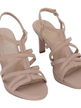 Naturalizer Baylor Strappy Sandals Creme Brulee Women's Heels US 6W EU 36